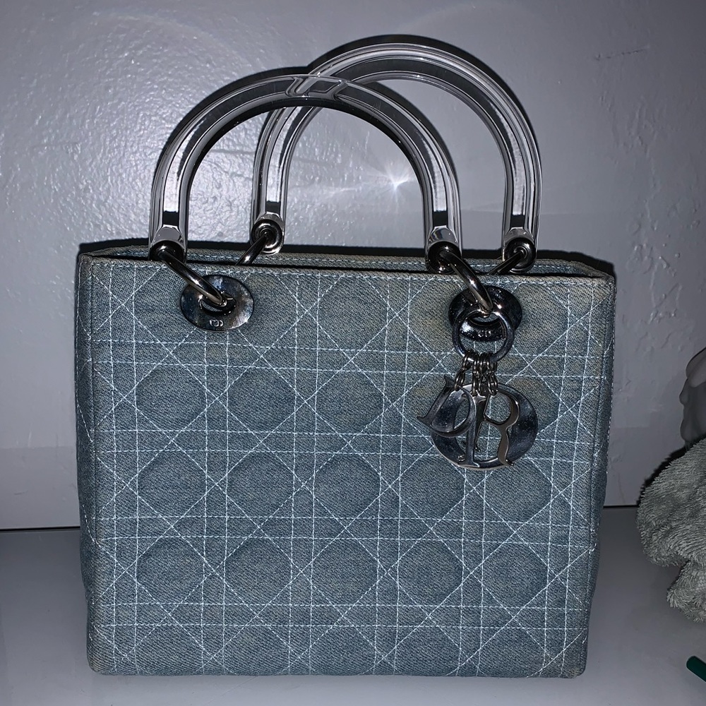 Dior Lady Dior Denim Tote Mini
